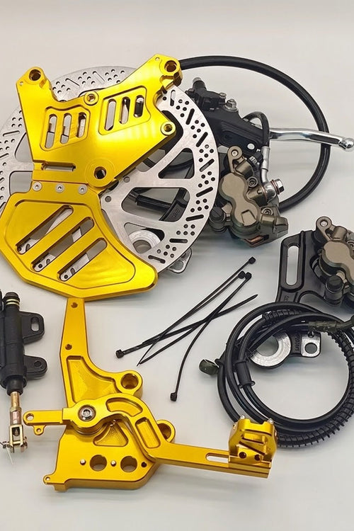 Dual-Caliper Bracket + 240mm Rear Rotor + UB Rear Brake & Caliper Assembly - Compatible with Light Bee E Ride Pro SS 2.0