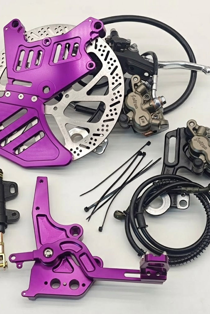 Dual-Caliper Bracket + 240mm Rear Rotor + UB Rear Brake & Caliper Assembly - Compatible with Light Bee E Ride Pro SS 2.0