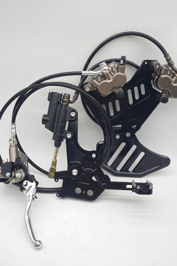 Dual-Caliper Bracket + 240mm Rear Rotor + UB Rear Brake & Caliper Assembly - Compatible with Light Bee E Ride Pro SS 2.0